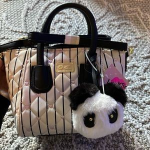 Betsey Johnson Panda/Hearts Handbag